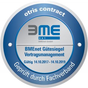 BME-Zertifikat für Vertragsmanagement-Software otris contract