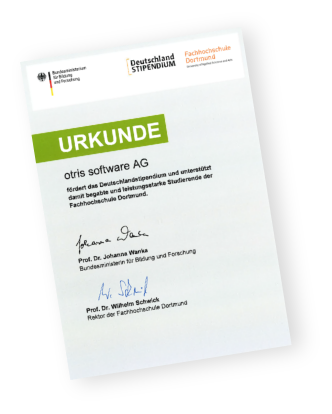 Urkunde - Deutschland Stipendium