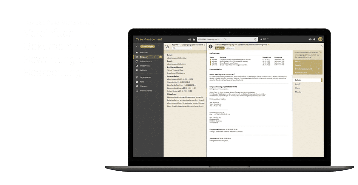 Case Management - otris Hinweisgebersystem