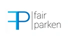Fair parken logo: stylized turquoise FP symbol next to the gray text 'fair parken'